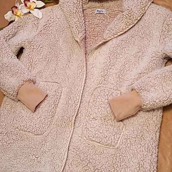 Teddy Coat - LAST ONE - Sherpa Fleece MILITARY HIPPIE - Picture 10 of 12